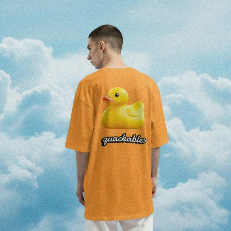 Quackables — narandžasta majica sa patkom i logom na leđima